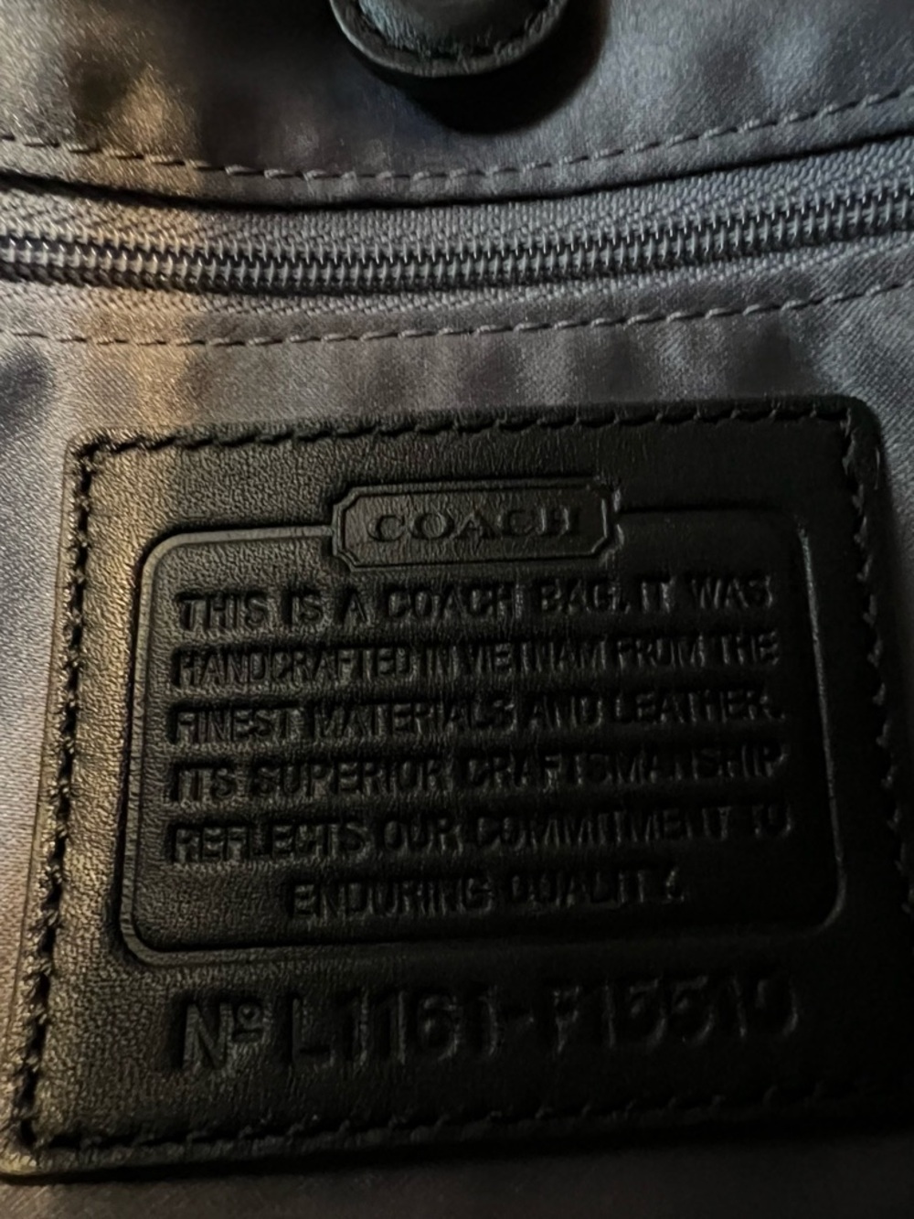 Coach Black & Gray Signature Canvas Satchel with Black Leather Trim. - Picture 4 of 7